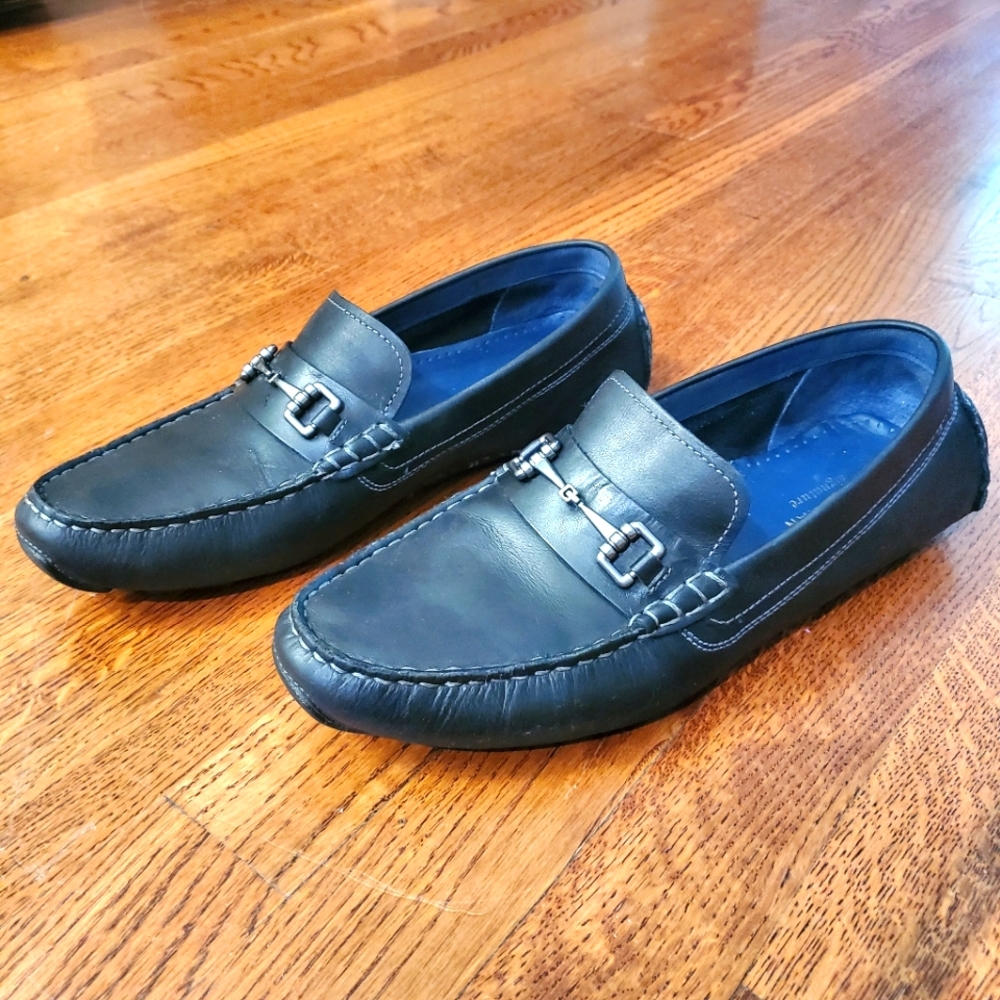Cole Haan Signature Somerset Link Bit Loafer Driver Black Leather Sz 9.5 M